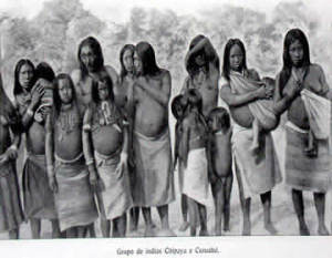 Halbzivilisierte Indios um 1900